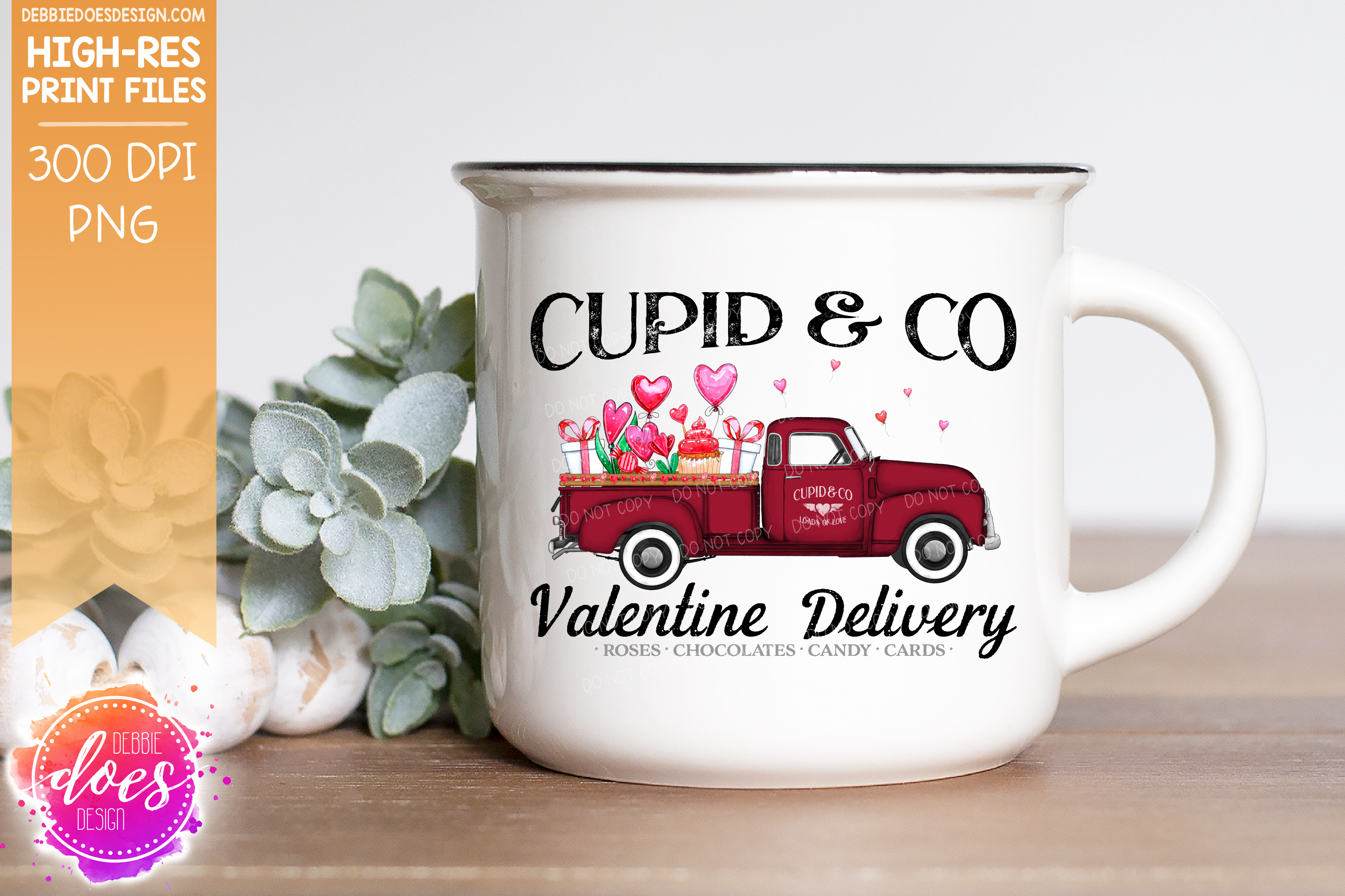 Cupid & Co Valentine Delivery Truck - Choose your Color - Sublimation/– Debbie Does Design